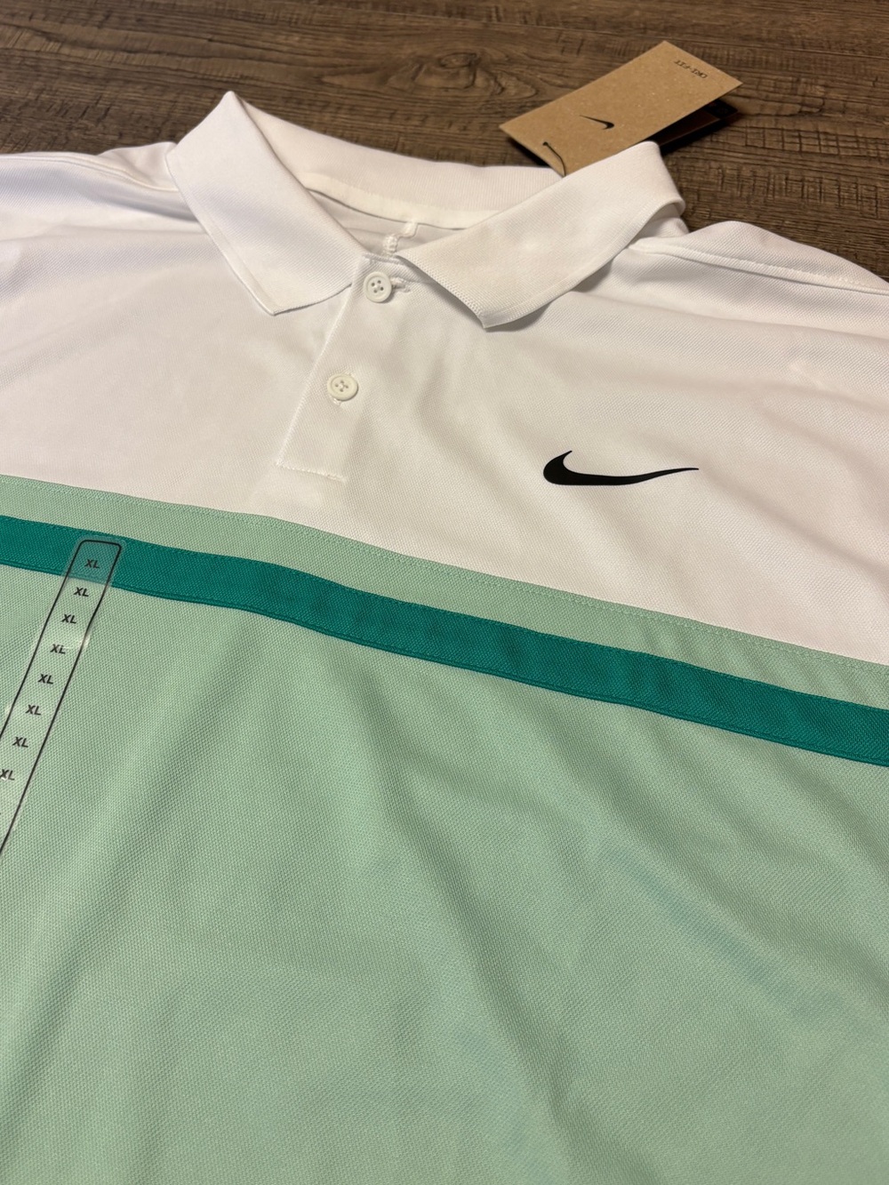 Nike Men's Dri-FIT Victory Colorblock Golf Polo Green/White Size XL NWT